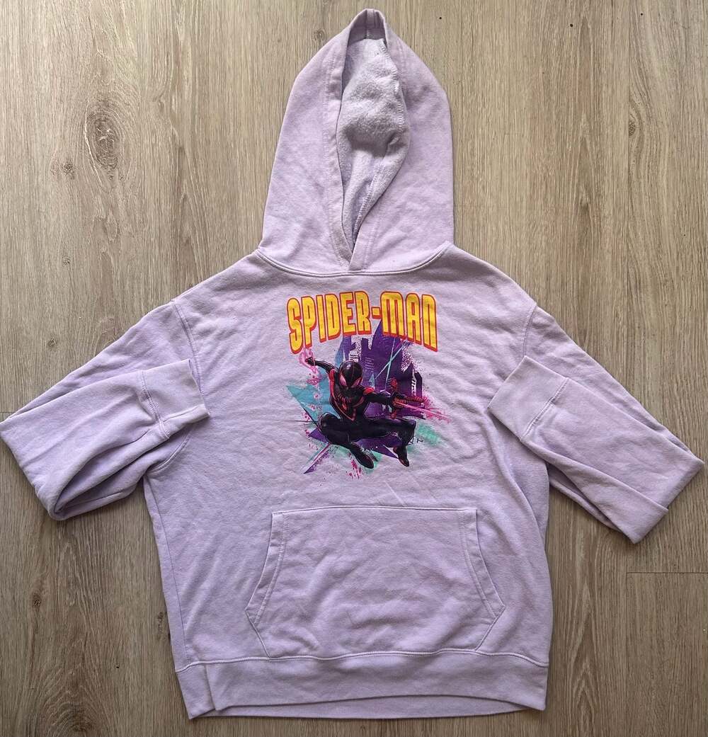 Marvel Spider-Man Miles Morales Hoodie Women's M Lavender